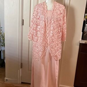 Stunning pink 2 piece elegant dress/  over